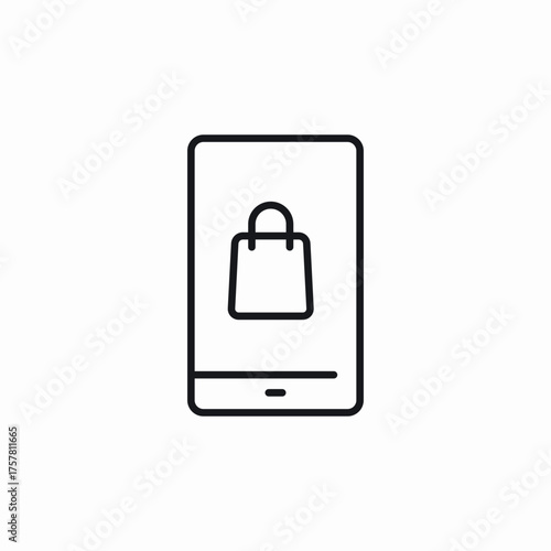 shopping phone online icon sign vector