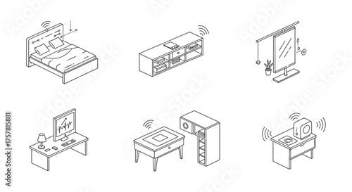 smart home automation system automating devices in isometric view controlling devices showcasing convenience and a connected life in modern interiors