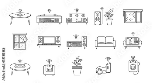 smart home automation system integrating with furniture and devices controlling indoor spaces with wireless technology for modern living solutions