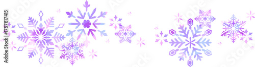 ステンシル風の雪の装飾用イラスト