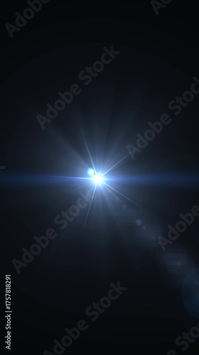 Optical lens flare effect on black backgound