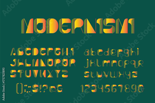 Vintage font inspired by retrofuturism. Blending bold letters with thin lines to depict past & future. Ideal for retro space illustrations, geometric designs, science fiction, boho or hippie artwork