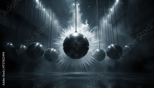 Industrial Impact: Heavy Metal Spheres Colliding