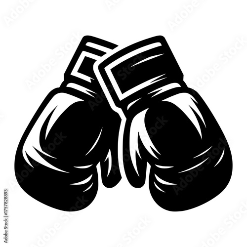 Black Boxing Gloves: An impactful illustration featuring a pair of striking black boxing gloves, exuding strength and determination.