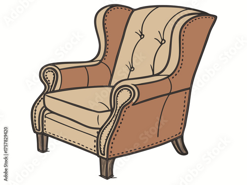 old leather armchair chair, vintage, interior, comfortable, wood, decor, couch, room, decoration, old, luxury, seat, armchair, furniture, leather, classic, style, home, object, sit, retro, royal, 