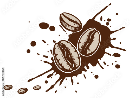 coffee beans on white background coffee, drink, white, espresso, beverage, hot, mug, dark, cappuccino, black, aroma, isolated, caffeine, brown, cup, beans, food, chocolate, grain, symbol, seed, 