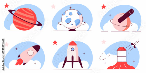 space rocket vector flat illustration isolated on white background. PNG Transparent file type with high definition quality And vibrant color grading Available.