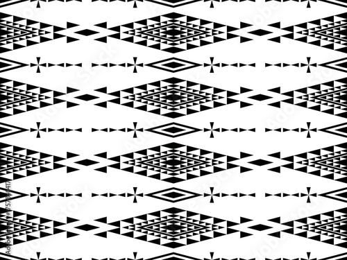 Ethnic seamless, Native patterns with simple shapes. Tribal and ethnic fabrics. Simple geometric pattern elements are best used in design, textile printing.