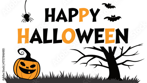 halloween background with pumpkin isolated on white background. PNG Transparent file type with high definition quality And vibrant color grading Available.