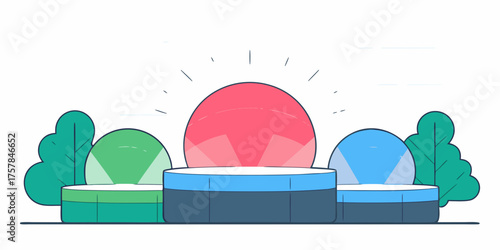 christmas card with christmas tree architecture, blue, observatory, astronomy, water, thames, dome, building, london, sky, telescope, 