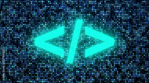 Colorful JavaScript Computer Programming Code Scroll