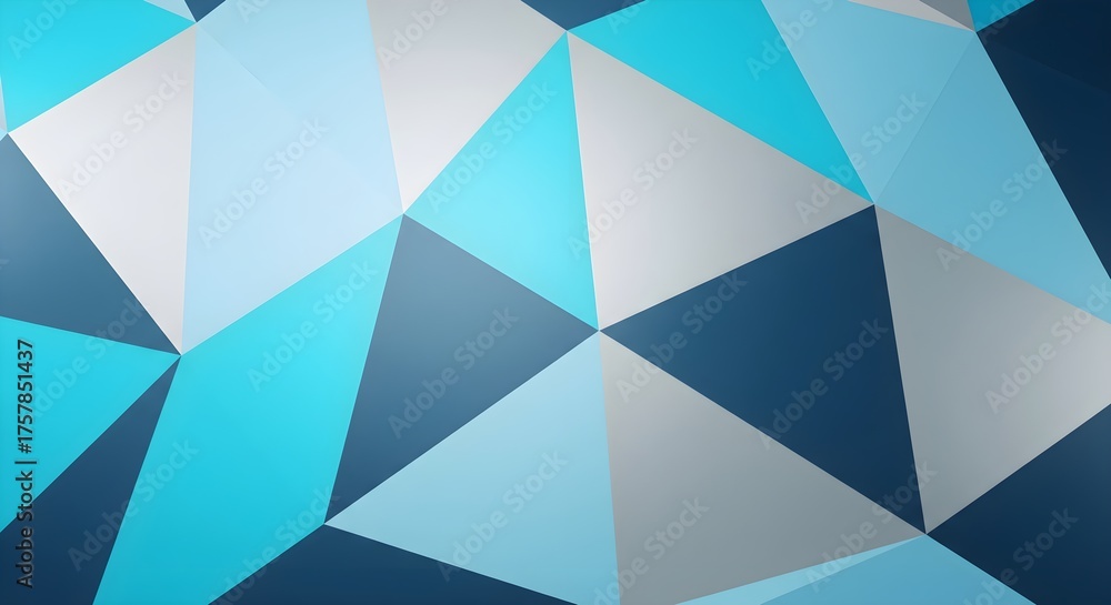 Obraz premium Geometric abstract background in shades of blue and gray, modern triangular pattern design