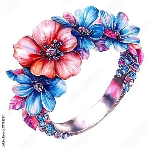 Armlet, watercolor drawing vector, isolated on a white background.