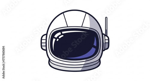 Illustration of an astronaut helmet, a symbol of space exploration, science fiction, and the spirit of adventure in the cosmos