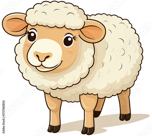 cute baby lamb sheep cartoo...