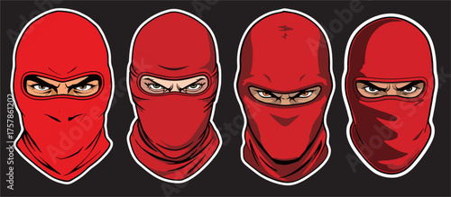 A Vector of Man wear Balaclava thief mask
