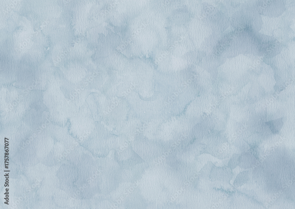 Fototapeta premium 水彩画のマーブル 大理石風 Soft Pastel Dusty blue Watercolor paper Marble Texture Background-300dpi-