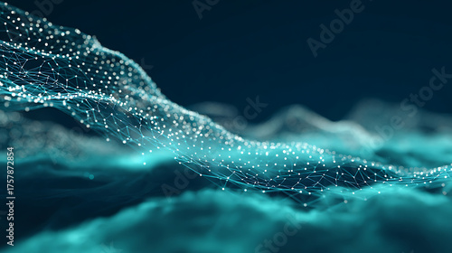 Dynamic digital network abstract representing global connectivity and futuristic data streams in luminous blue and teal tones.