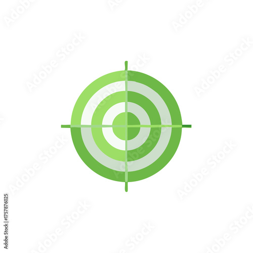 Green target symbol with crosshairs graphic