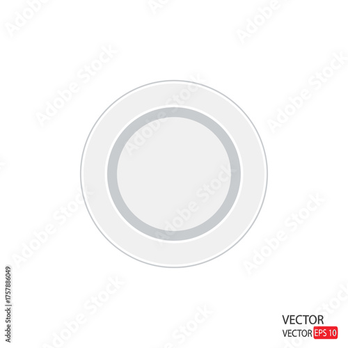 Abstract white circle on a light background minimalist design