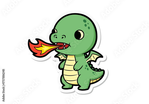 Cartoon dragon character illustration