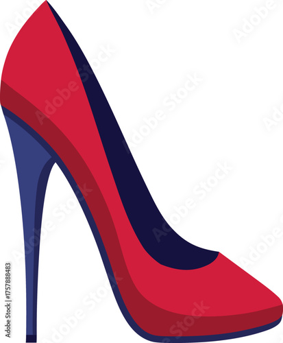 elegant high heel shoe icon vector.