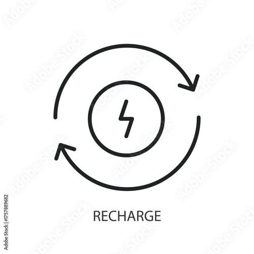 Recherge thin line vector icons.