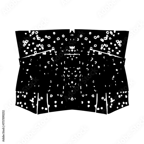 Black lace panties on soft white cotton fabric