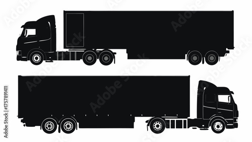 Professional semi trucks deliver goods efficiently across vast distances, symbolizing global trade and logistics success.