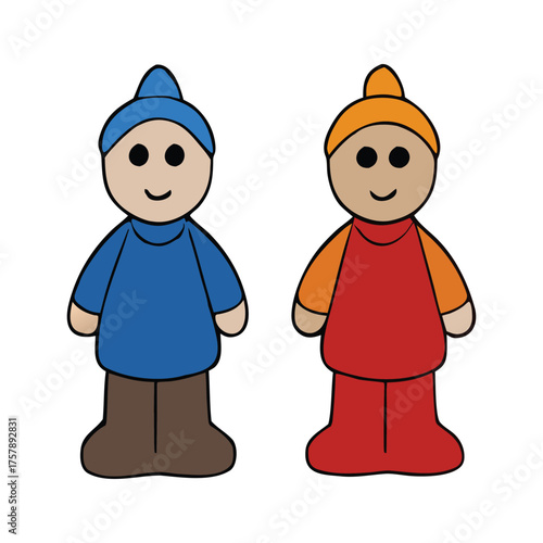 Tiny clay figurines crafted with delicate detail, each capturing lifelike poses and charming expressions. Perfect for decorating shelves, dioramas, or miniature art collections.
