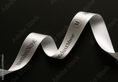 Elegant Ribbon Branding Mockup With Generative AI