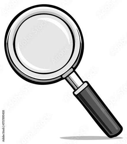 Cartoon Magnifying Glass Icon Sleuthing Inspection Instrument Tool
