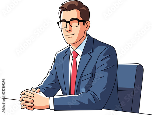 seasoned professional exudes calm confidence, ready for decisive leadership moments