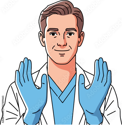 dedicated professional, gloved hands prepared, assuring health, safety, and trust