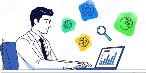 unlocking digital intelligence man harnesses ai for strategic business insights
