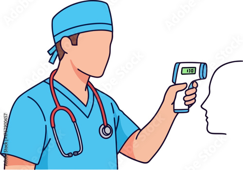 caring medical professional screens patient for vital health information