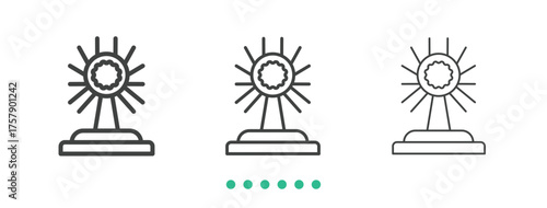 Trophy icon. Thin line icon vector