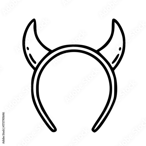 Devil horn headband halloween costume accessory