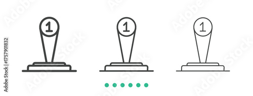 Trophy icon. Thin line icon vector