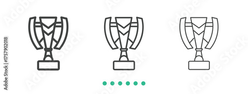 Trophy icon. Thin line icon vector