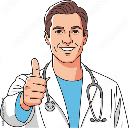 doctors positive approval reassuring sign for health, wellness, and success
