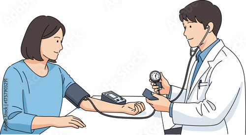 dedicated physician measures vital signs, promoting patient health and preventive care