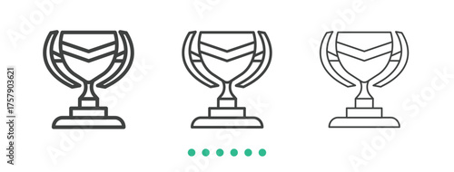 Trophy icon. Thin line icon vector
