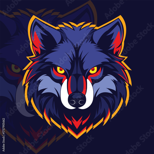 wolf animal esports logo