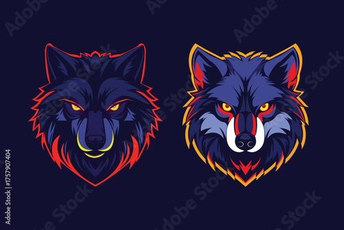 wolf animal esports logo