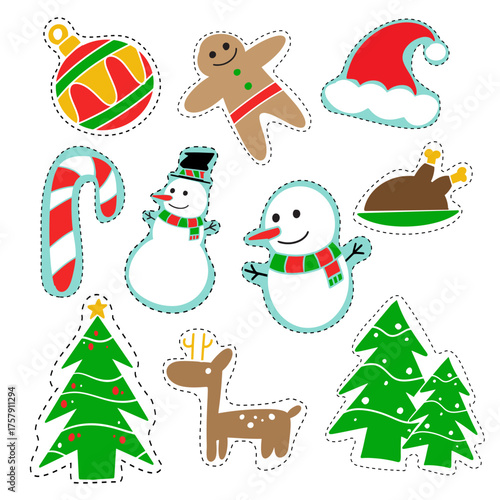 The Christmas drawing for Celebration or holiday concept.