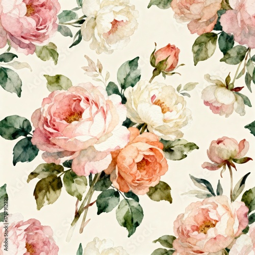 seamless pattern with roses