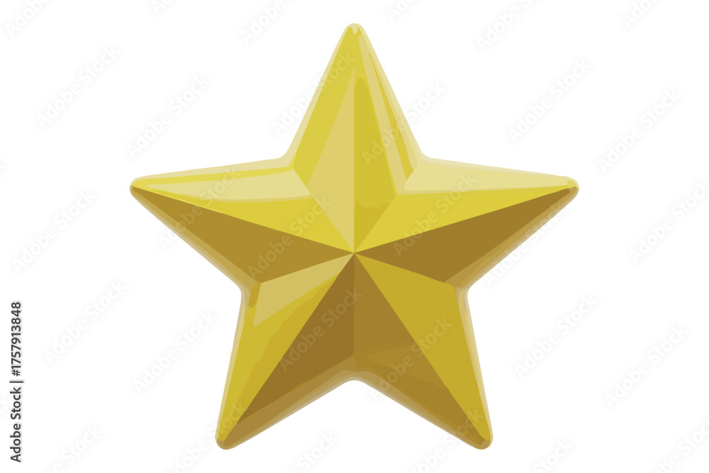 Obraz premium Bright Star with Lens Flare Effect Vector