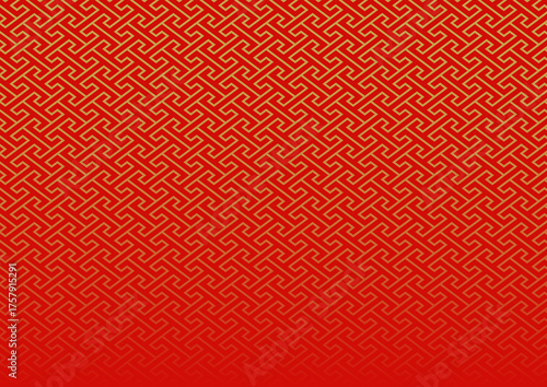 赤と金のグラデーション和柄背景（工事繋ぎ）