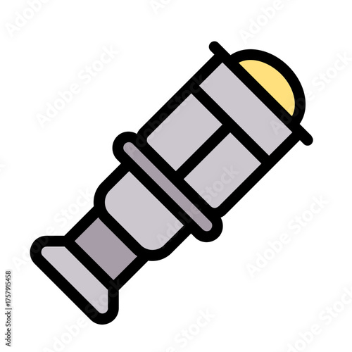 peeper icon with flat line style